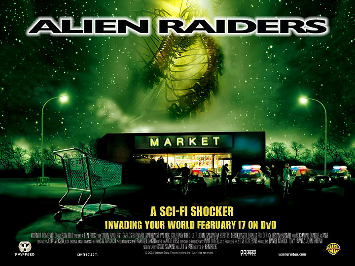ALIEN RAIDERS half sheet movie poster