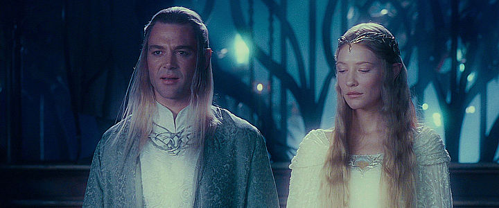 Marton Csokas and Cate Blanchette in The Fellowship Of The Ring
